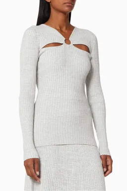 Anna Quan Laila Top Pebble Grey Size 4 / XXS for rent on The Volte - image 4