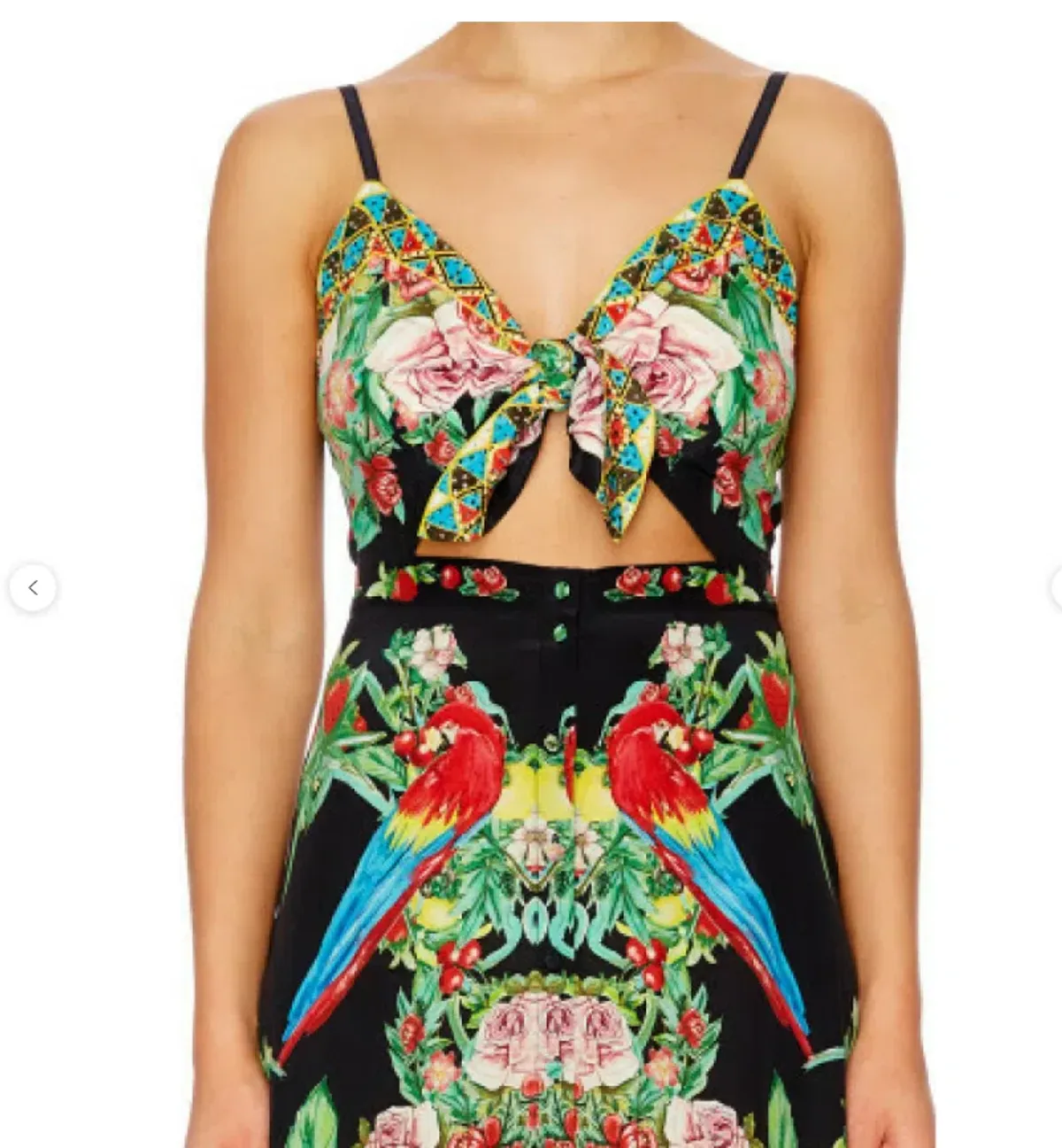 Camilla Tie Front Cut Out Maxi Dress Toucan Play Print Size S / Au 10 - Image 2