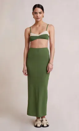 Bec & Bridge Miranda Knit Top and Skirt Set Olive Size 12 for rent on The Volte - image 3