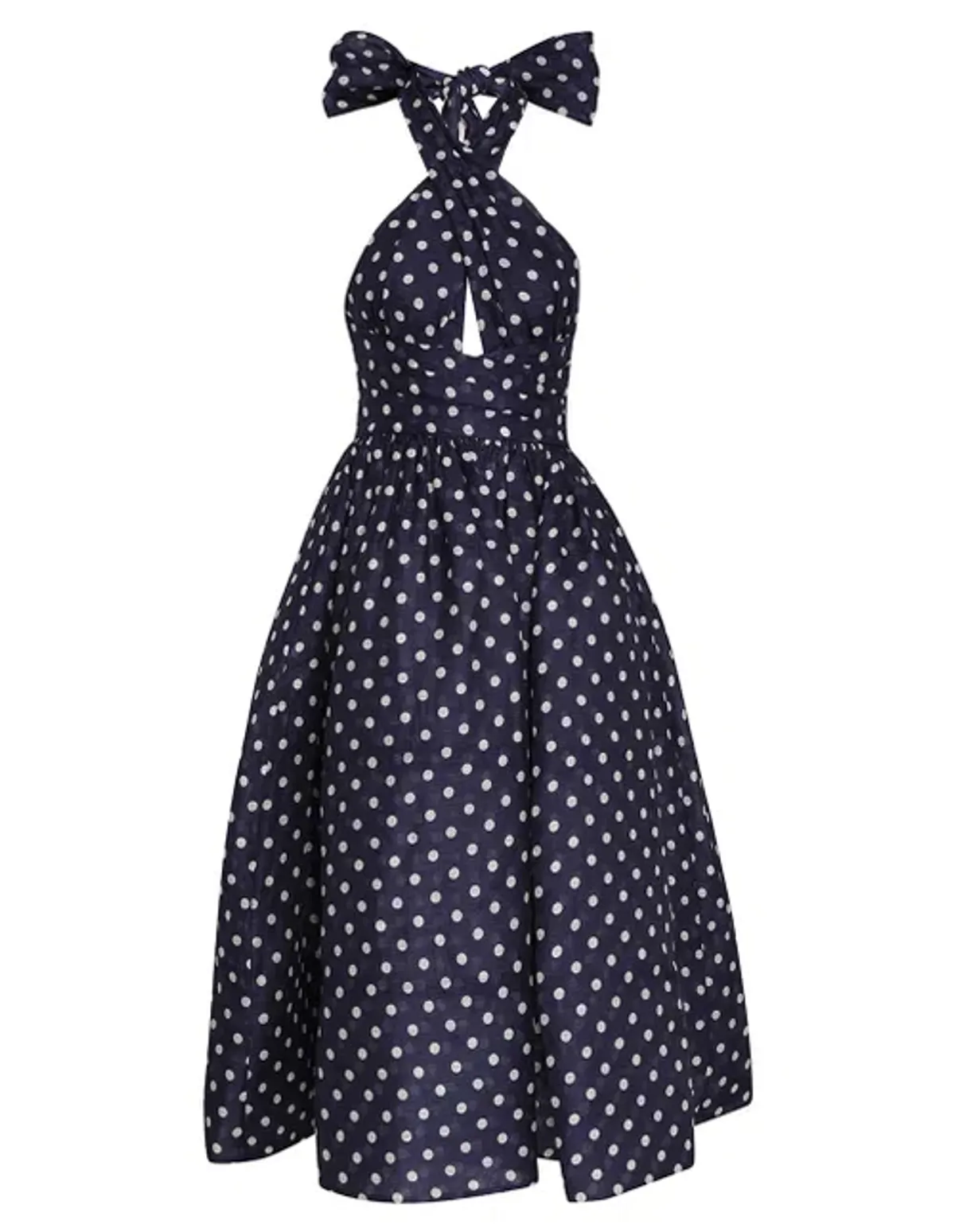 Zimmermann High Tide Halter Dress Navy/Cream Dot Size 1 / Au 10 - Image 3