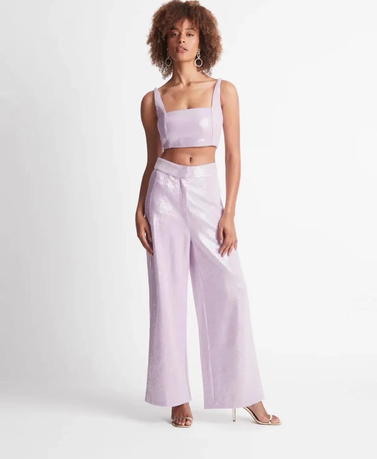 Sheike Cleo Sequin Top Size 14 & Pant Set Lilac - Image 1