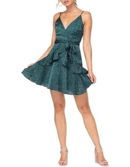 Pilgrim Adriane Mini Dress Emerald Size 16 for rent on The Volte - image 1
