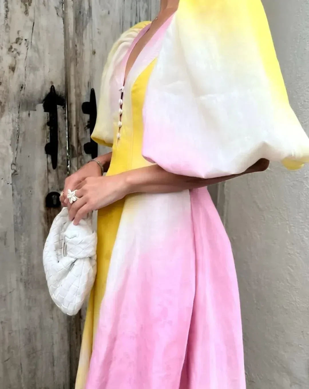 Aje Cloud Burst Midi Dress Tie Dye Print Size 8 for rent on The Volte - main image