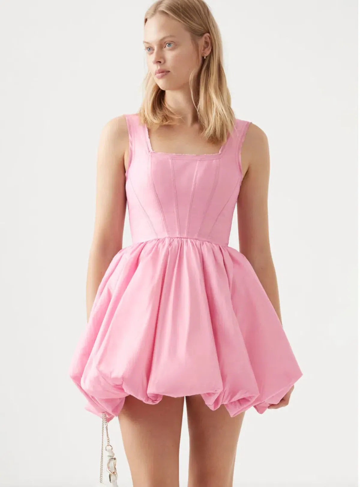 Aje Suzette Bubble Mini Dress Bon Bon Pink Size 10 - Image 2