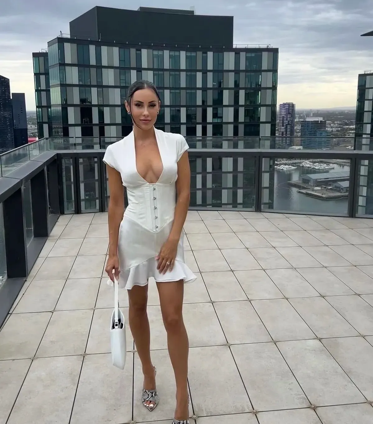 Prada Cleo Brushed Leather Shoulder Bag Chalk - Image 3