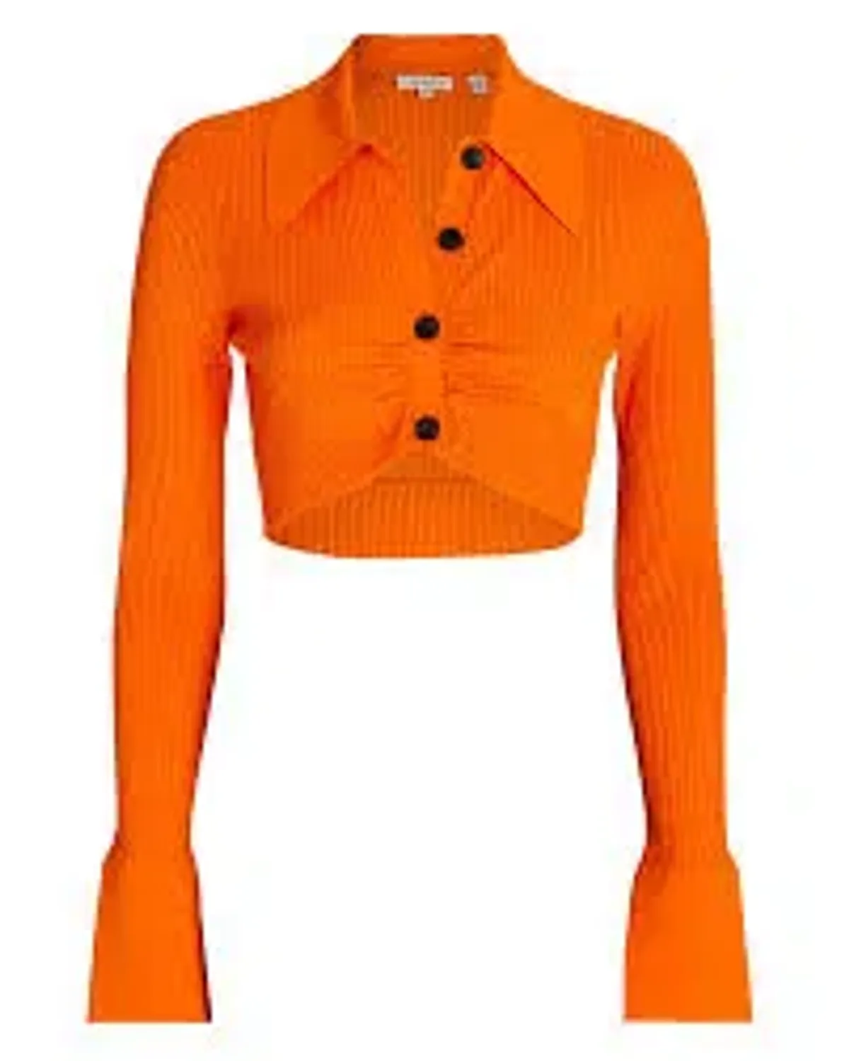 A.L.C. Ashlyn Rib Knit Crop Top Orange Size 8 - Image 3