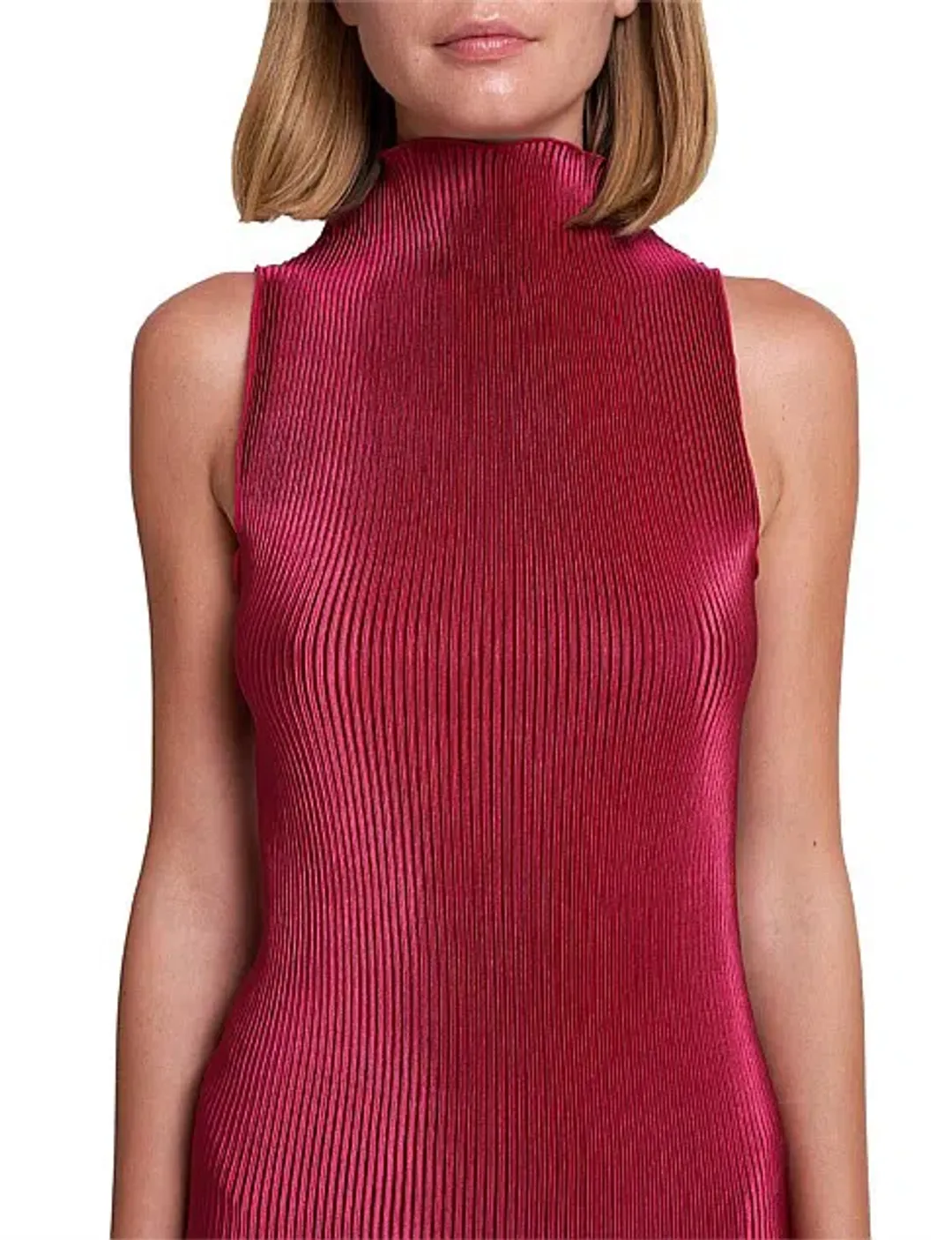 L'Idee Soiree Moss Gown in Ruby Size 10 for rent on The Volte - main image