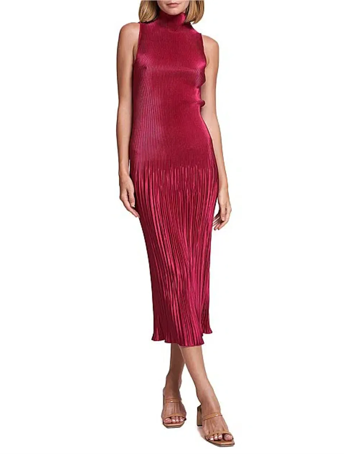 L'Idee Soiree Moss Gown in Ruby Size 10 - Image 3