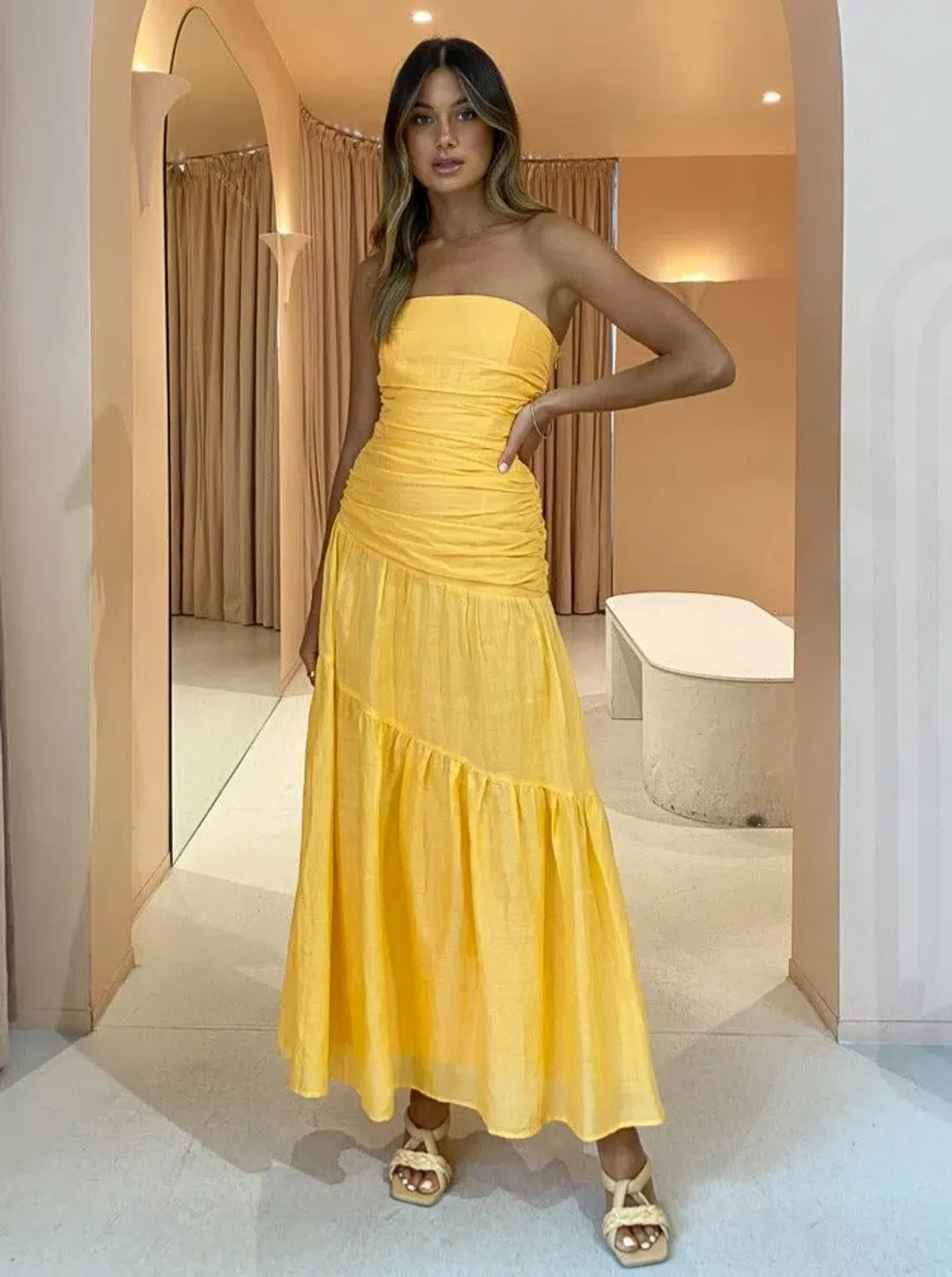 Issy Isles Dress in Orange Sorbet Size 6 for rent on The Volte - main image