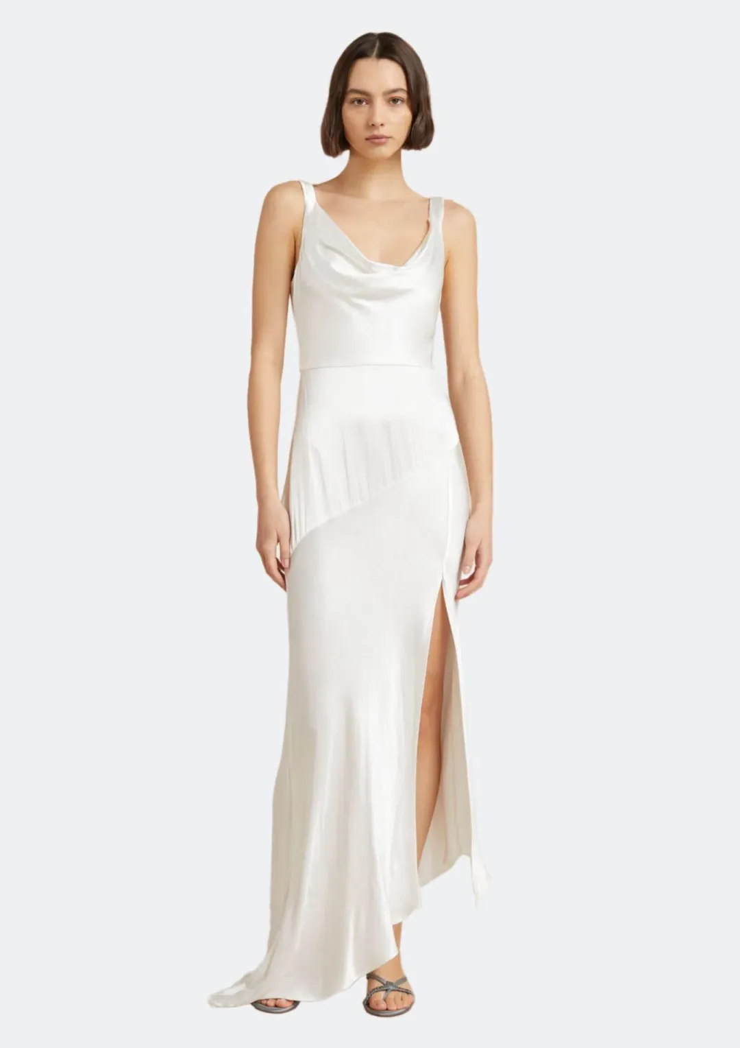 Bec & Bridge Moon Dance Cowl Dress White Size 6 / XS for rent on The Volte - main image