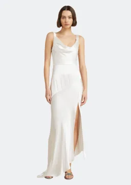 Bec & Bridge Moon Dance Cowl Dress White Size 6 / XS for rent on The Volte - image 1