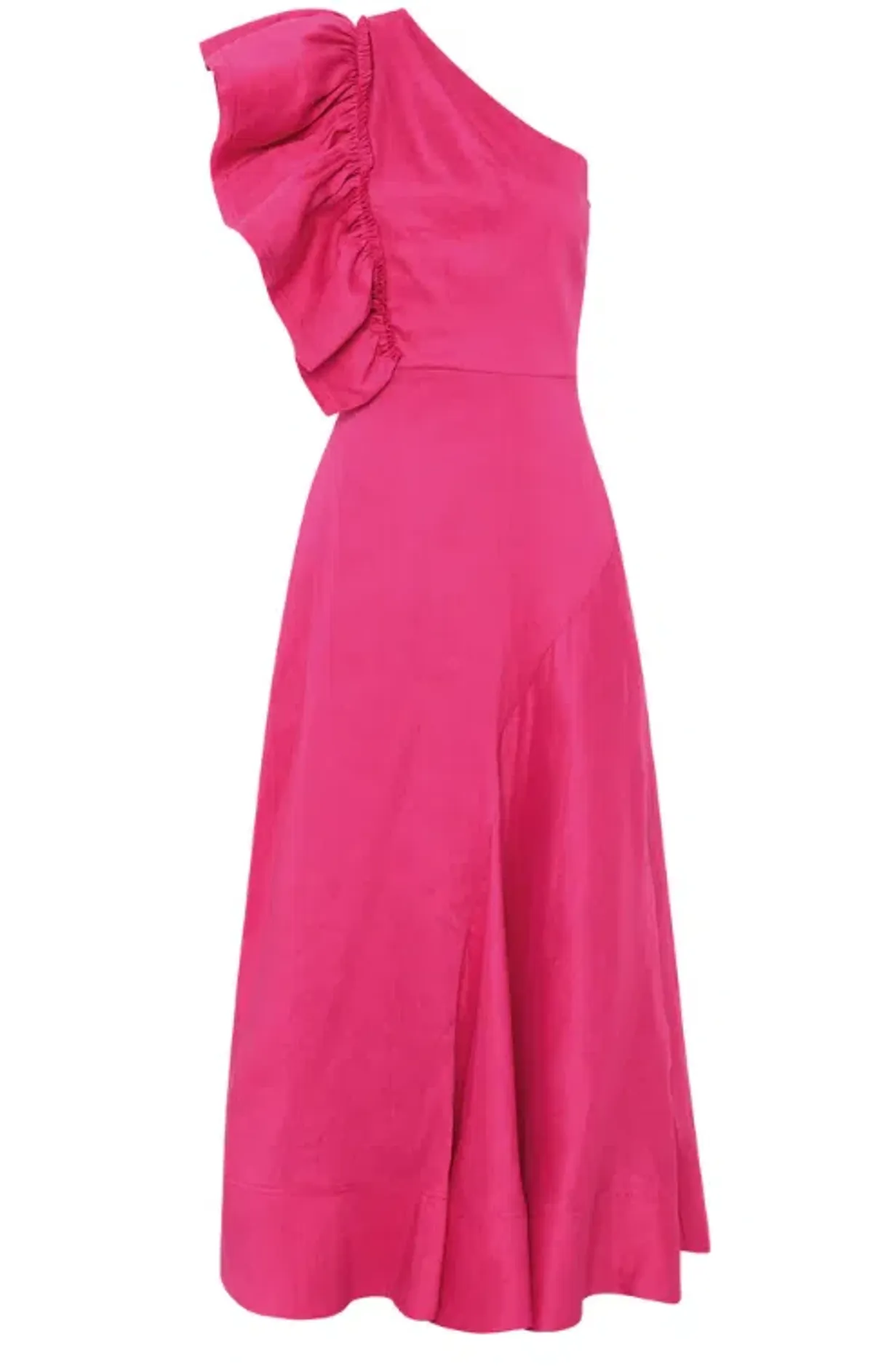 Aje Bonjour Asymmetric Midi Dress Pink Size 8 / S - Image 6