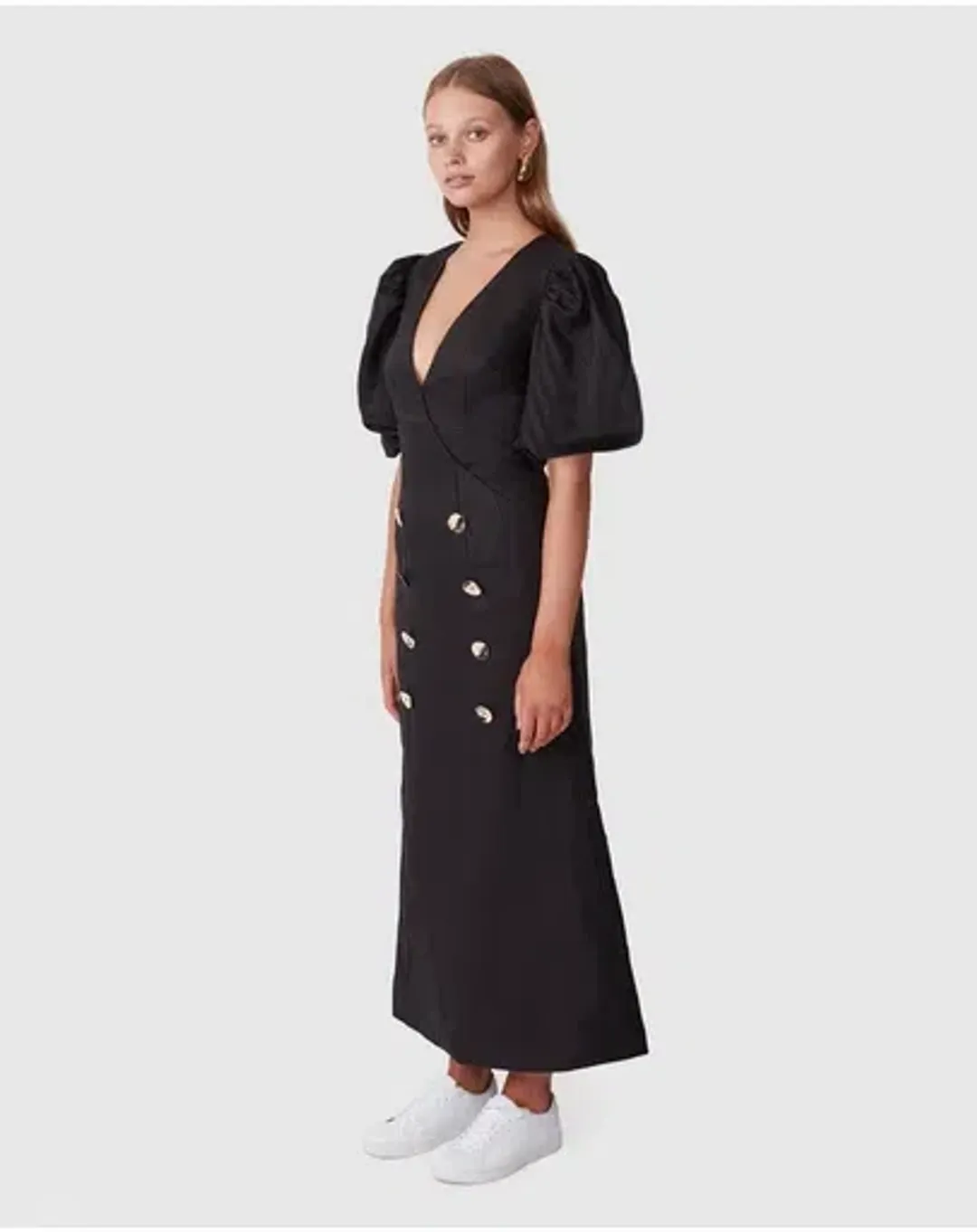 Torannce Floating On A Cloud Black Maxi Dress Black Size 14 for rent on The Volte - main image