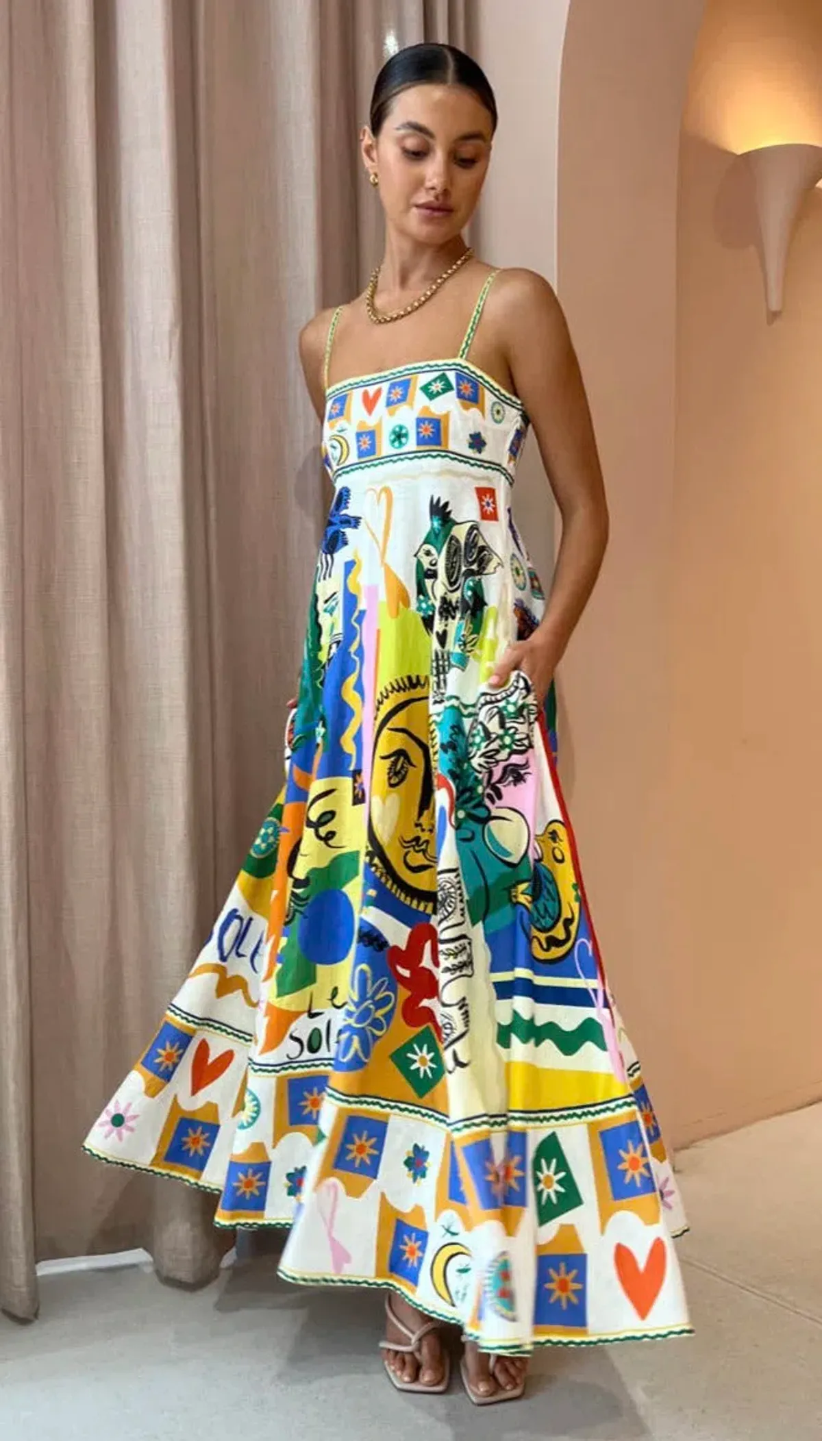 Alemais Soleil Sundress Print Size 14 for rent on The Volte - main image