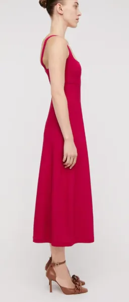 Scanlan Theodore Crepe Knit Square Neck Dress in Raspberry Size S / Au 8 for rent on The Volte - image 2