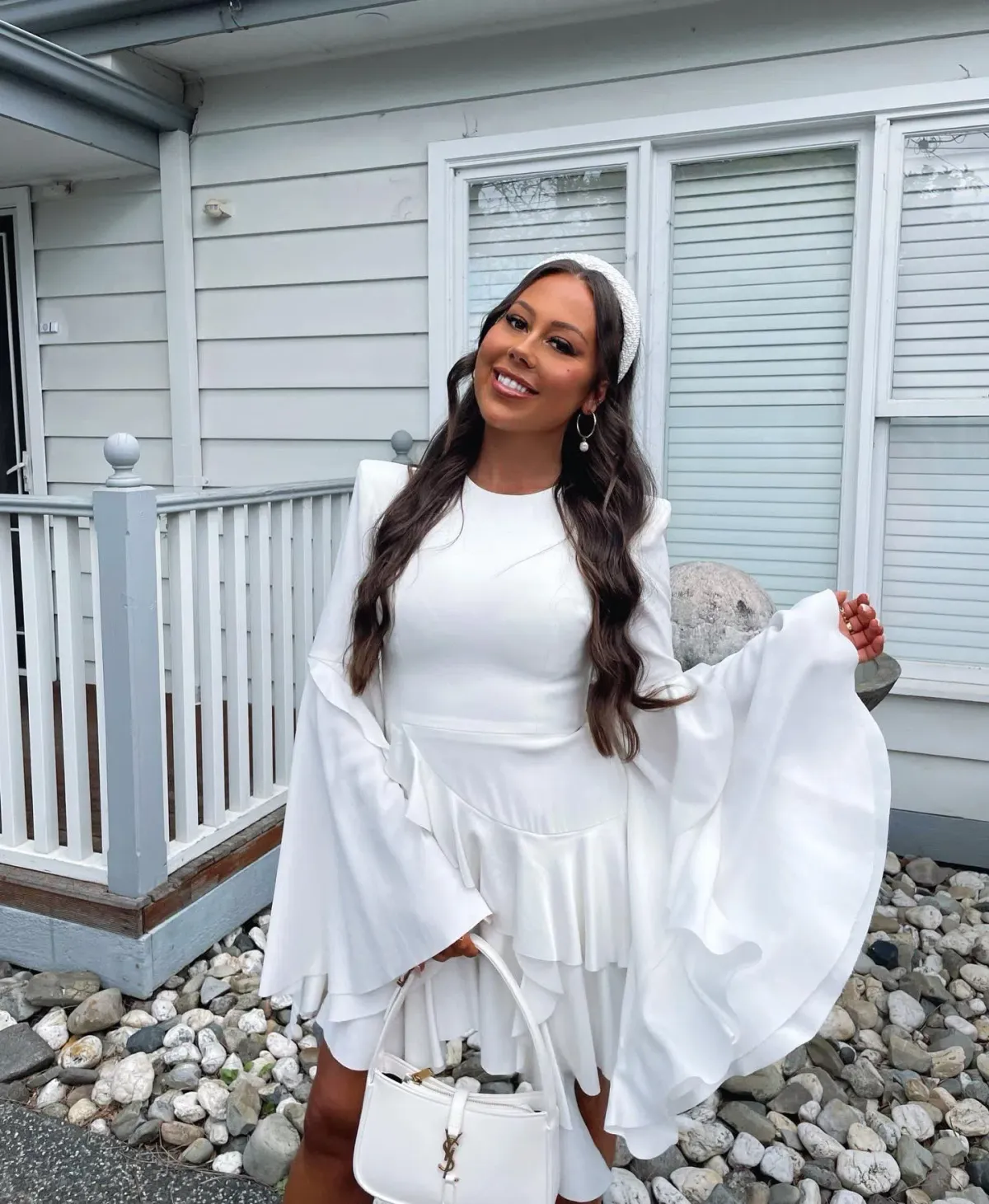 Alex Perry Ridgley Dress White Size 10 - Image 3