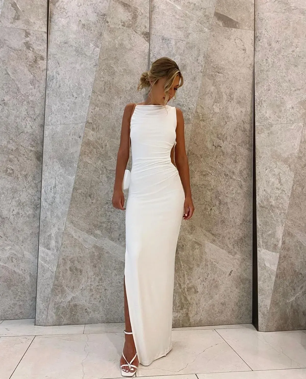 Effie Kats Rae Gown White Size 8 - Image 1