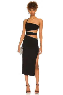 NBD Adeline Crystal Cutout Gown Black Size 8 for rent on The Volte - image 1