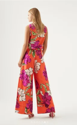 Aje Bessie Shell Top and Dazzling Floral Wide Leg Pant Set Floral Size 14 for rent on The Volte - image 3