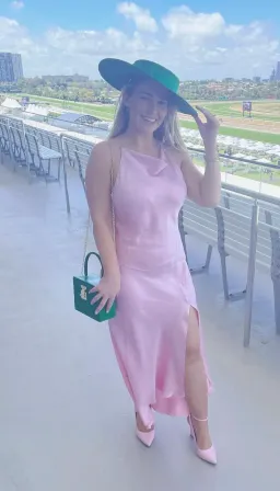 Morgan & Taylor Macy Boater hat in Green for rent on The Volte - image 2