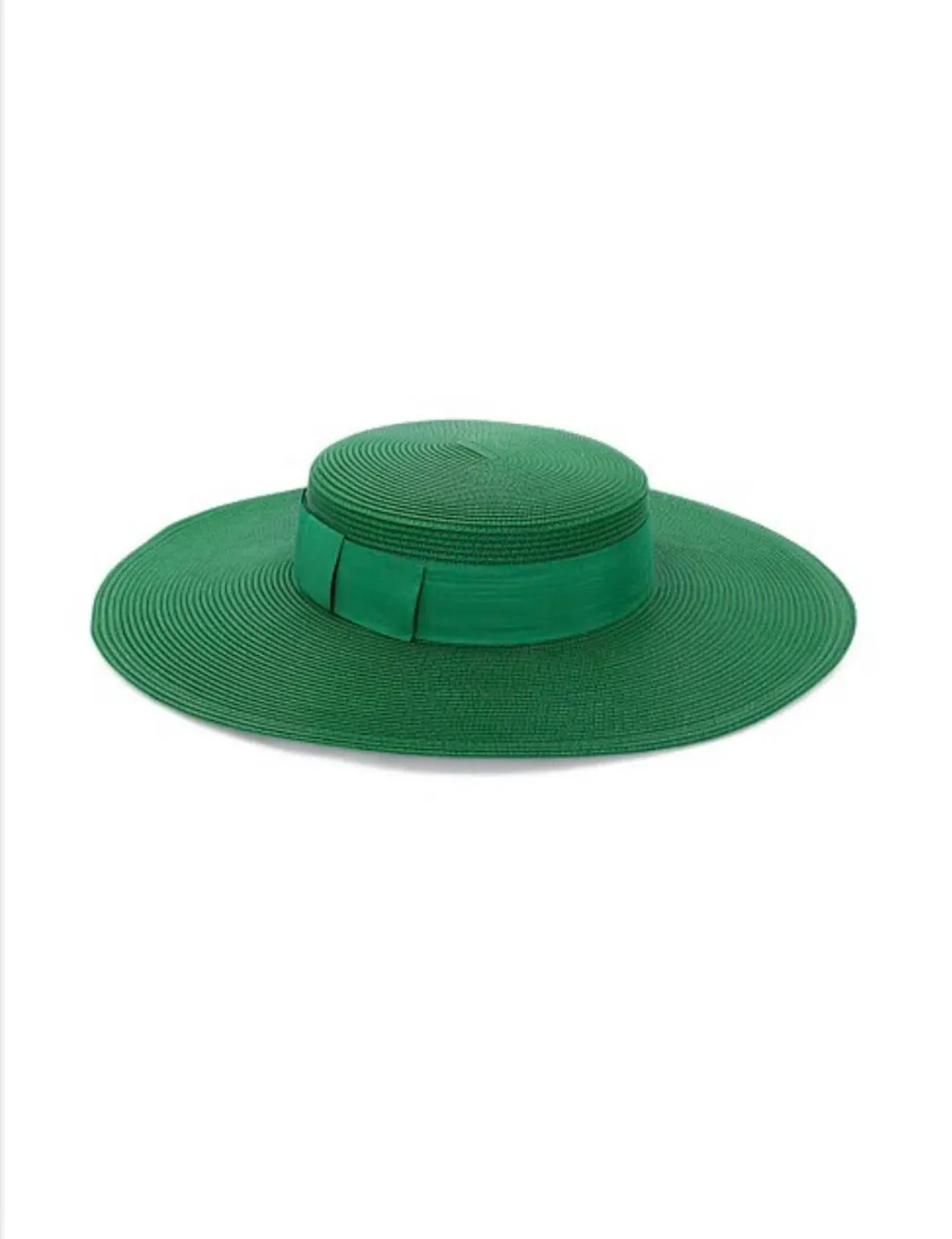 Morgan & Taylor Macy Boater hat in Green for rent on The Volte - main image