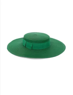 Morgan & Taylor Macy Boater hat in Green for rent on The Volte - image 1