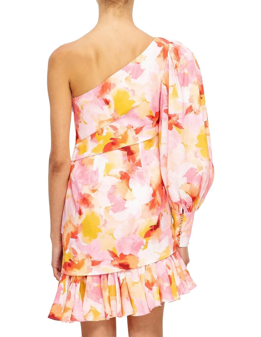 Acler Lawson Pink Floral Dress Size 12 for rent on The Volte - main image