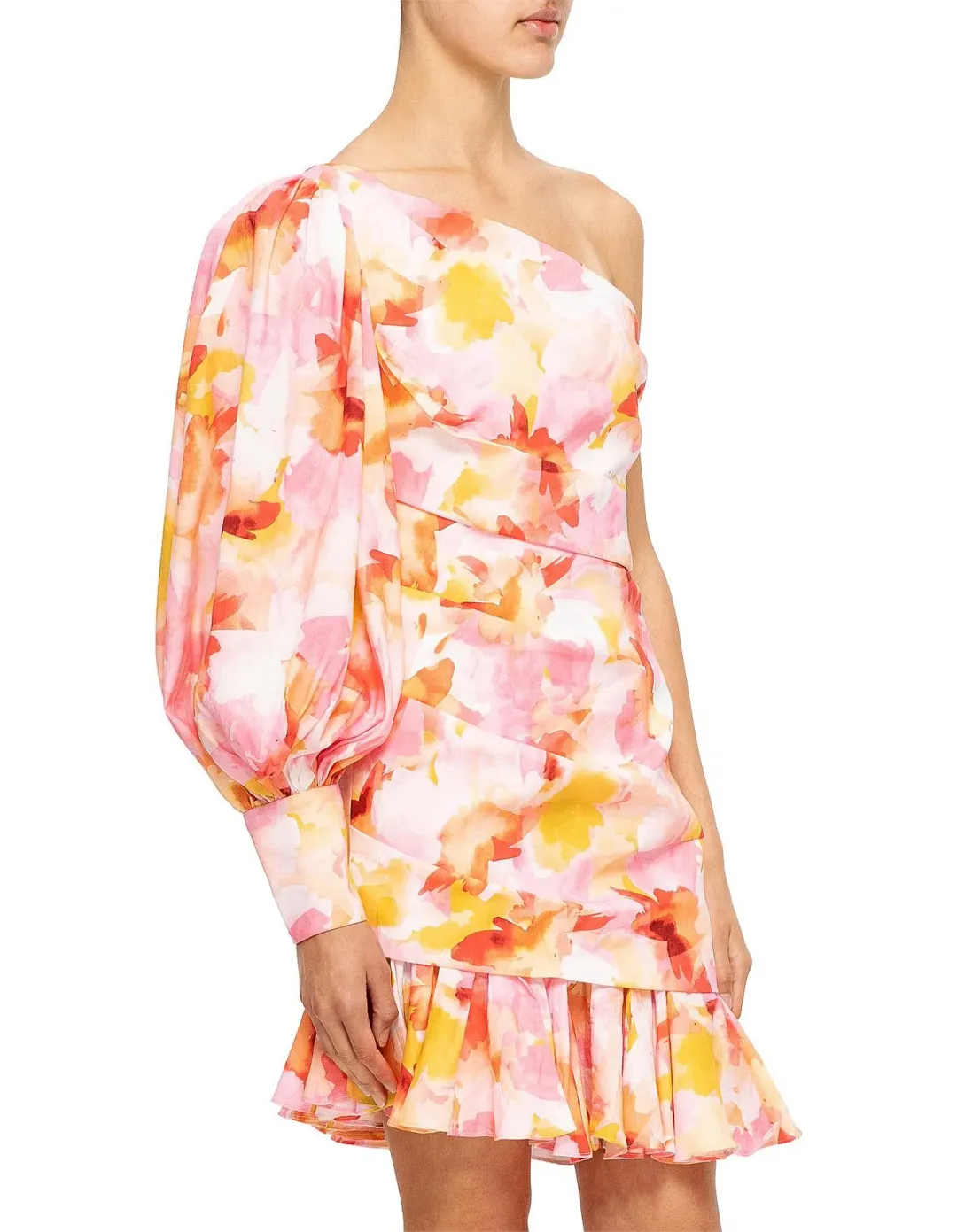 Acler Lawson Pink Floral Dress Size 12 for rent on The Volte - main image