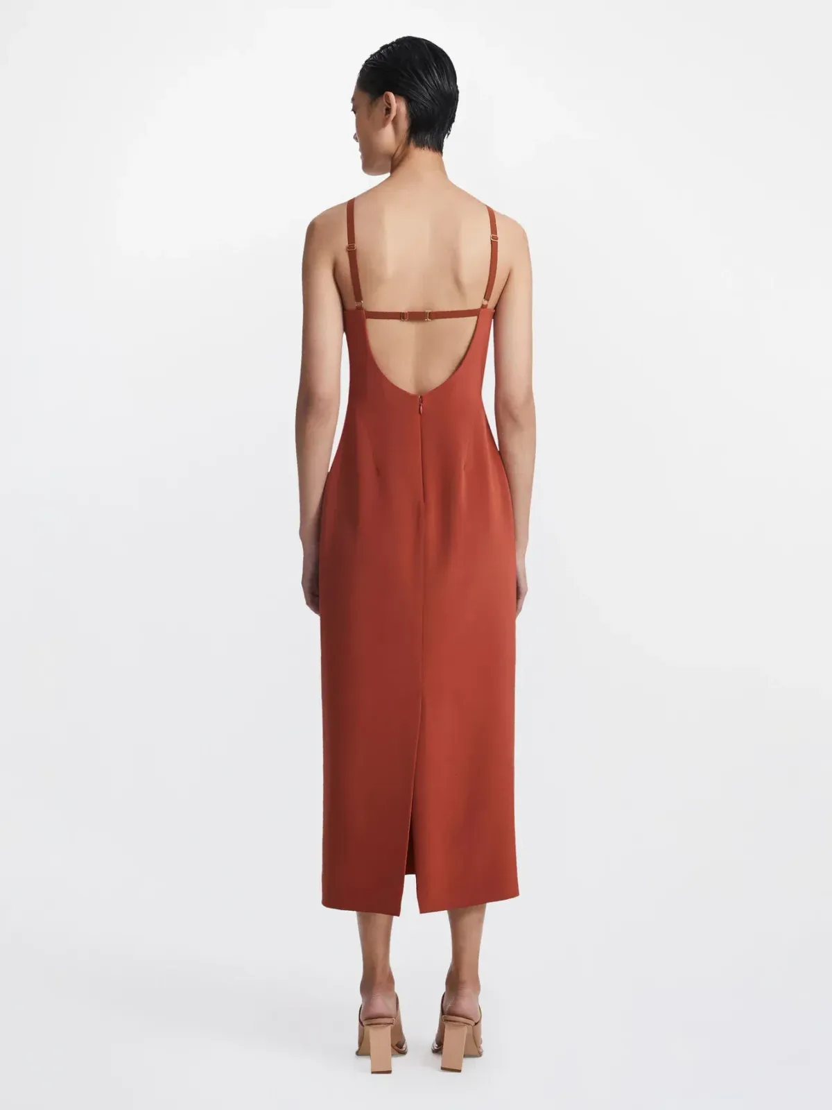 Dion Lee Split Twist Split Dress in Rust Brown Size 6 - Image 2