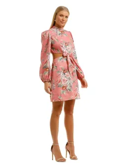Zimmermann Bellitude Bow Front Dress Pink Floral Size 2 / AU 12 for rent on The Volte - image 2