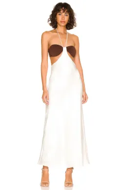 Bec & Bridge Nadia Cut Out Dress Chocolate/Ivory Size 6 for rent on The Volte - image 1
