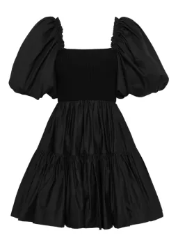 Aje Casa Puff Mini Dress Black Size 8 for rent on The Volte - image 5