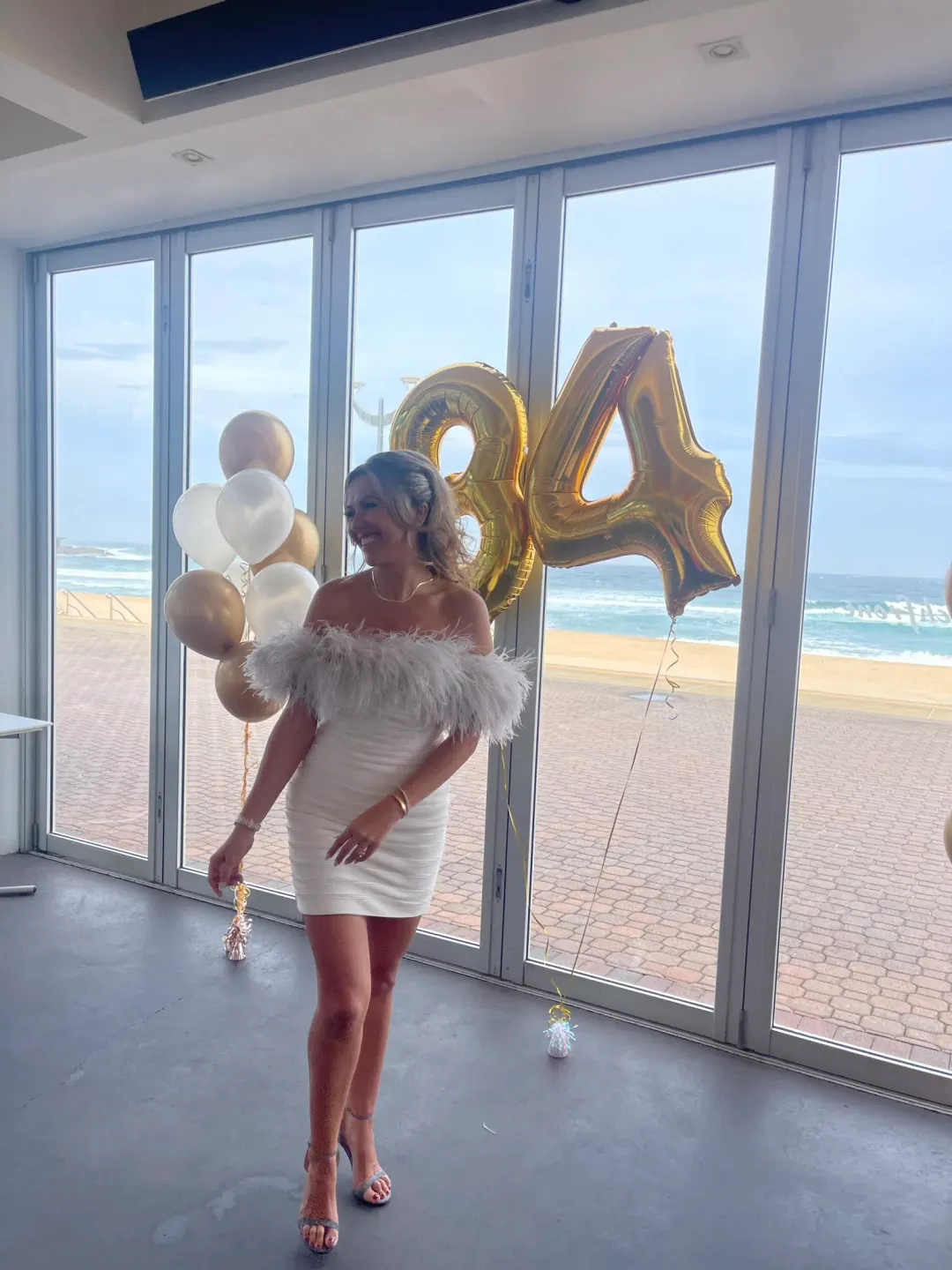 Rachel Gilbert Zion Mini Feathers Dress Ivory Size S / AU 8 for rent on The Volte - main image