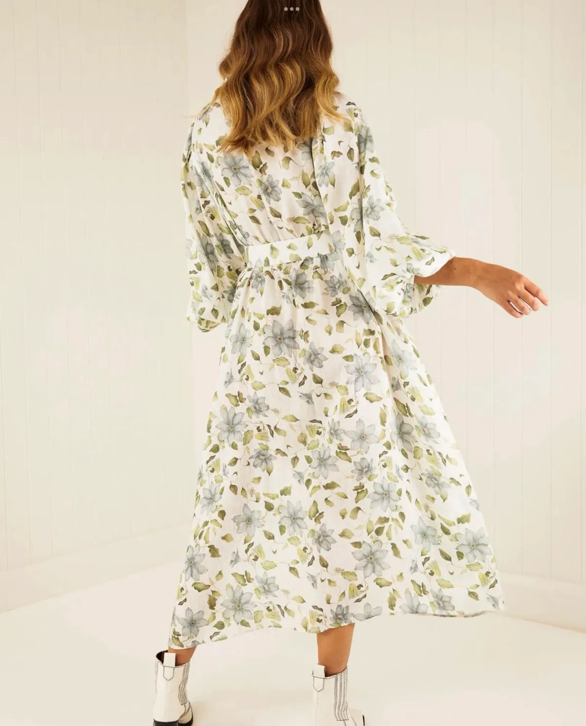 Palm Noosa Apollo Maxi Dress Blue Field Size 12 - Image 3