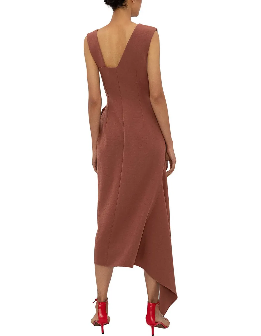 Bianca Spender Copper Chloe Dress Copper Brown Size 10 for rent on The Volte - main image