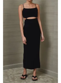 Bec & Bridge Faye Midi Dress Black Size AU 6 for rent on The Volte - image 1