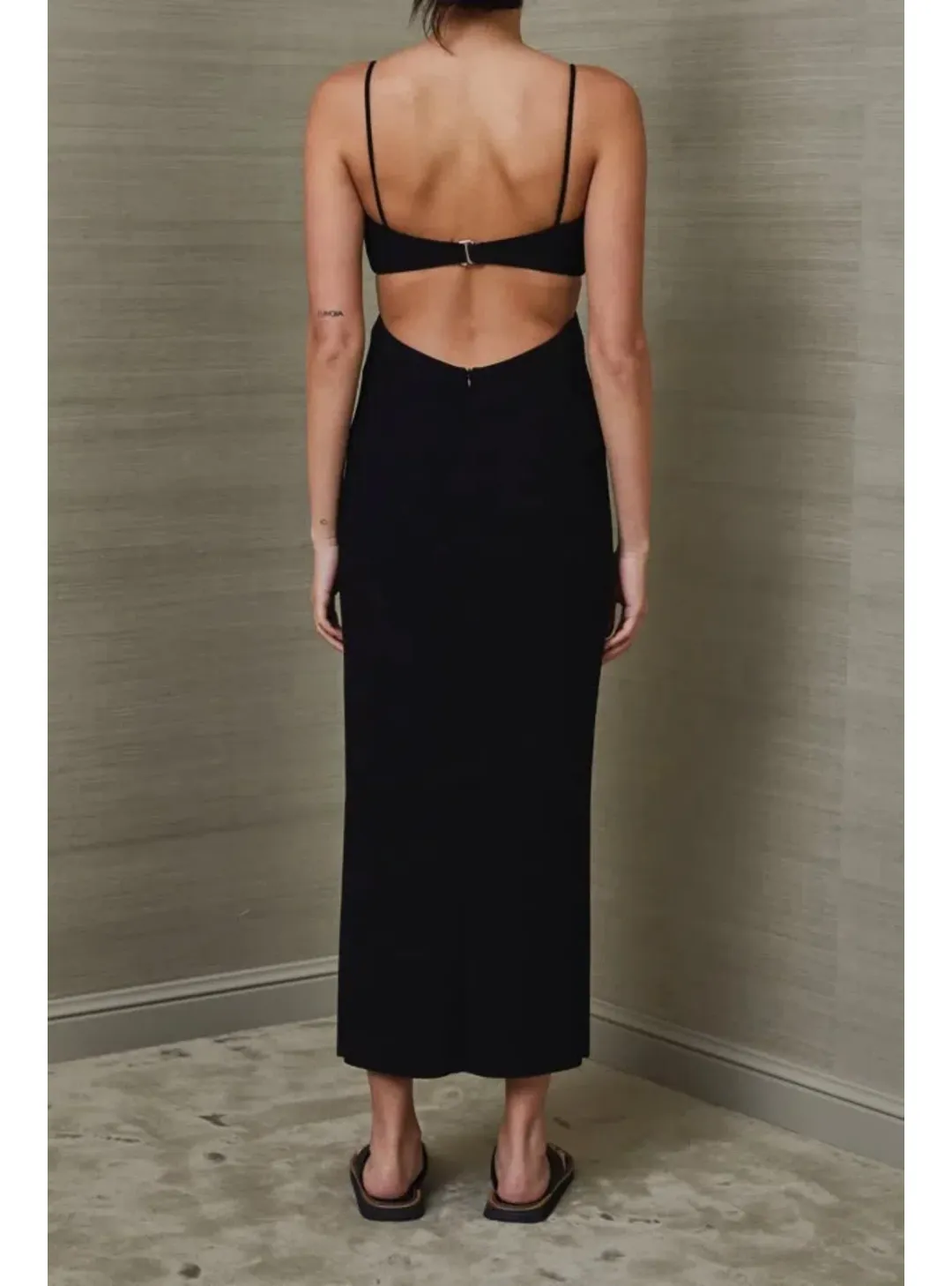 Bec & Bridge Faye Midi Dress Black Size AU 6 for rent on The Volte - main image