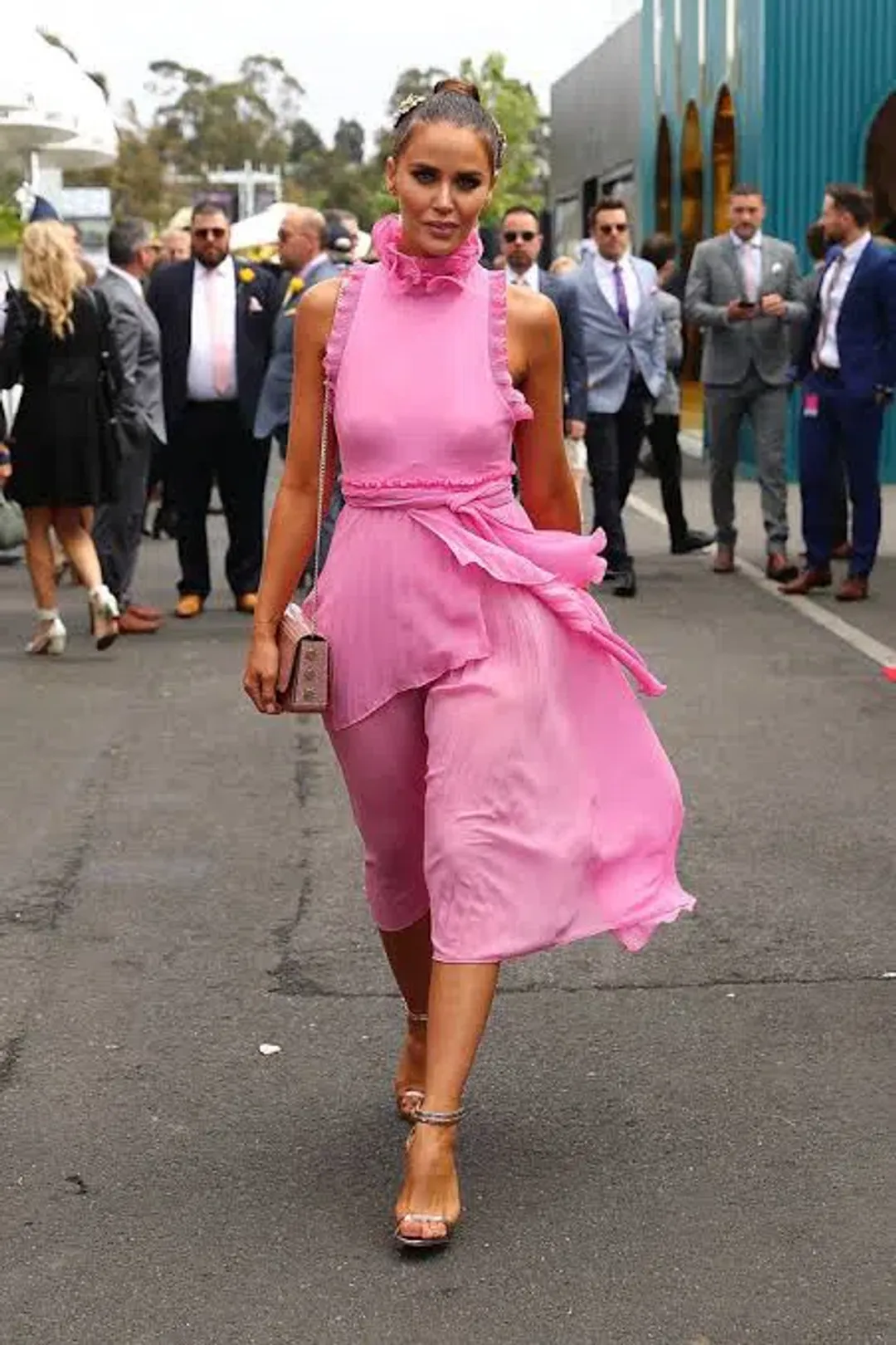 Talulah Jodi Midi Dress Pink Size 6 for rent on The Volte - main image