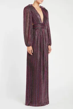 Rebecca Vallance Casey Gown Multi Lurex Size 8 for rent on The Volte - image 2