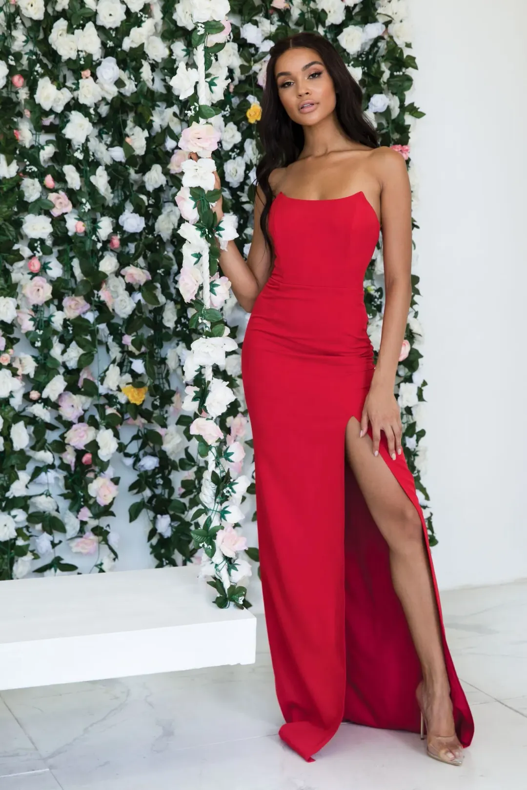 Abyss by Abby Sofia Dress Red Size 10 for rent on The Volte - main image