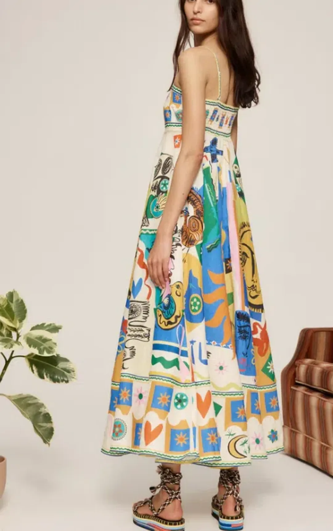 Alemais Soleil Sundress Multi Size 14 for rent on The Volte - main image