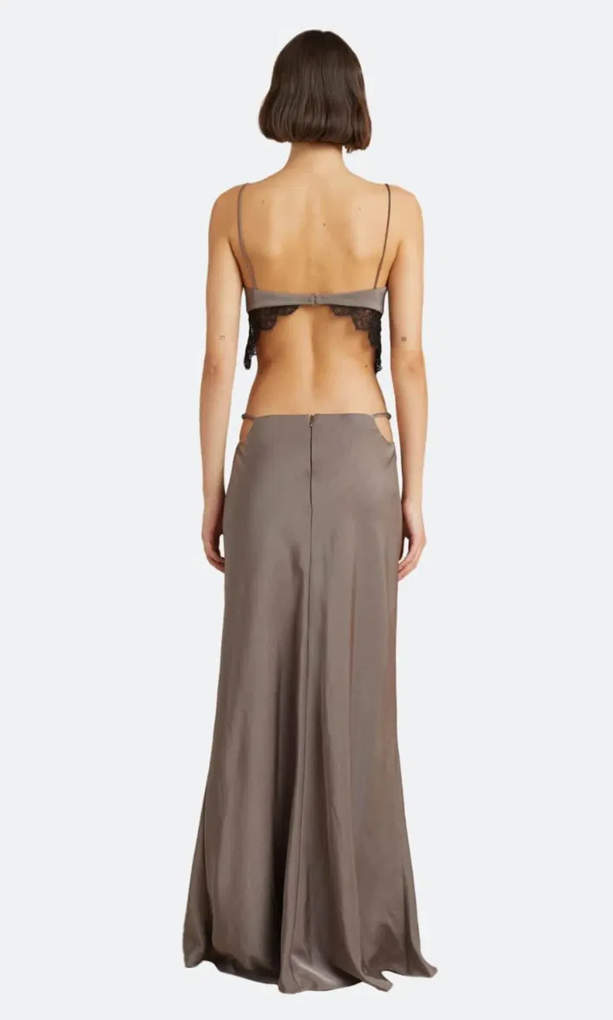 Bec & Bridge Camille Top Size 10 and Maxi Skirt Size 8 Set Pewter Silver - Image 3