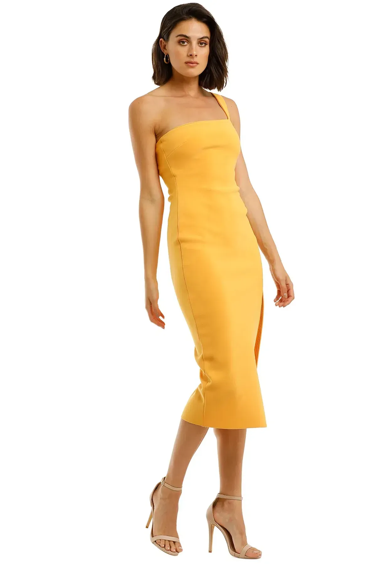 Bec and Bridge Ariel Midi Dress Yellow Size 8 - Image 3