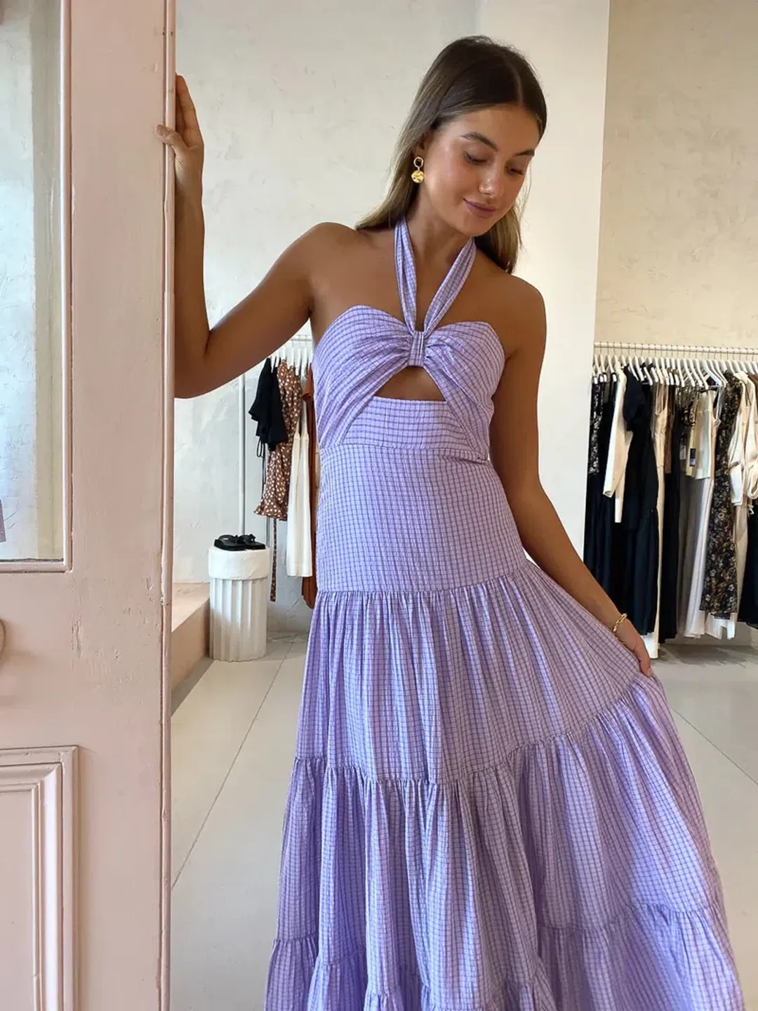 Significant Other Tuscany Dress in Lilac Size 10 for rent on The Volte - main image