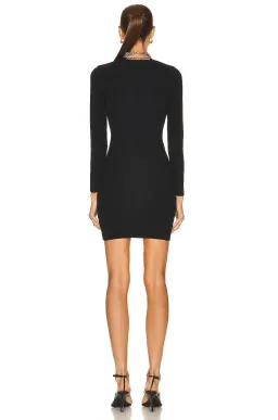 Alexander Wang Logo Bodycon Scoop Neck Mini Dress Black Size S for rent on The Volte - image 3