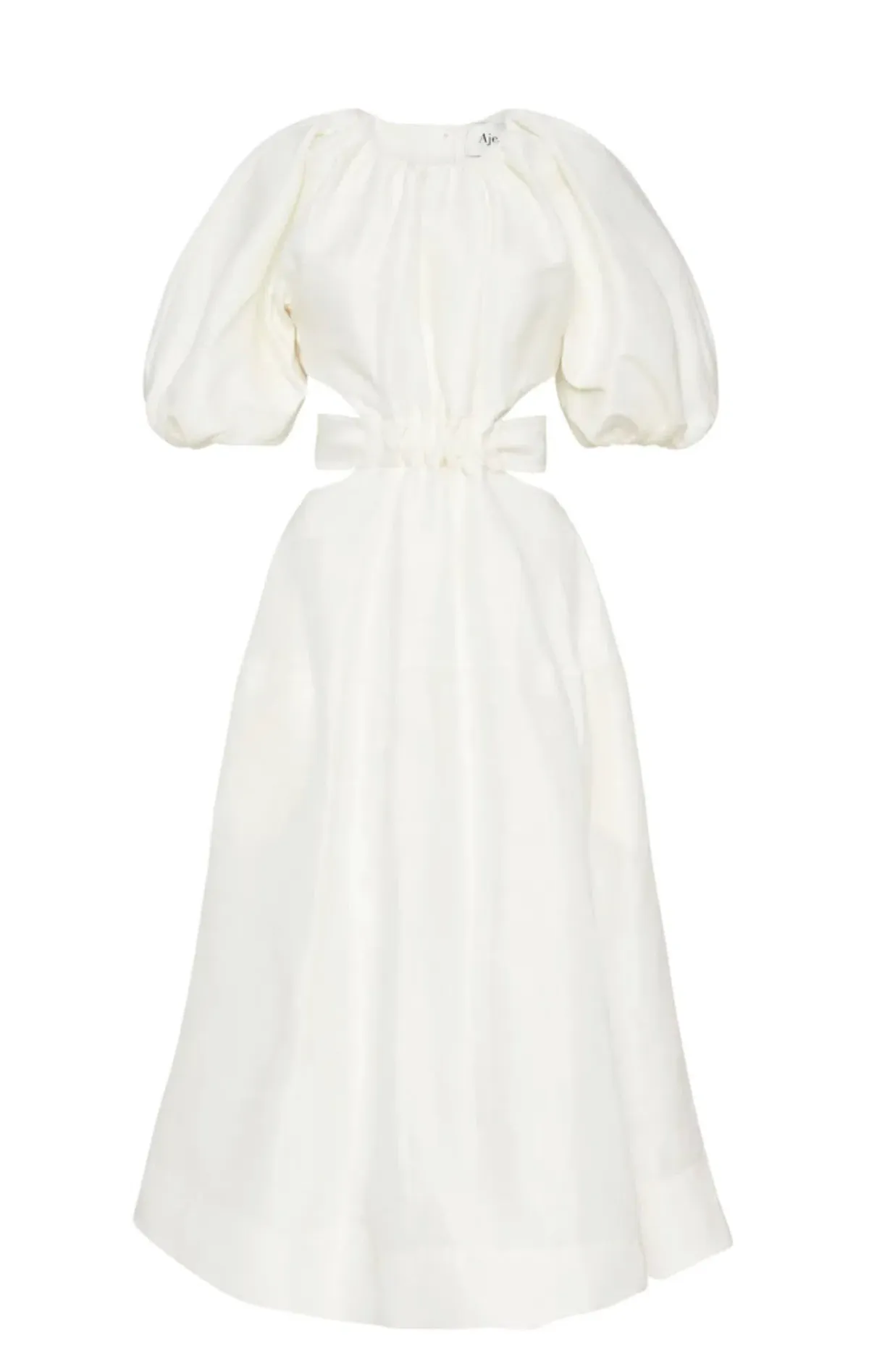 Aje Mimosa Cut Out Midi Dress White Size 8 - Image 3