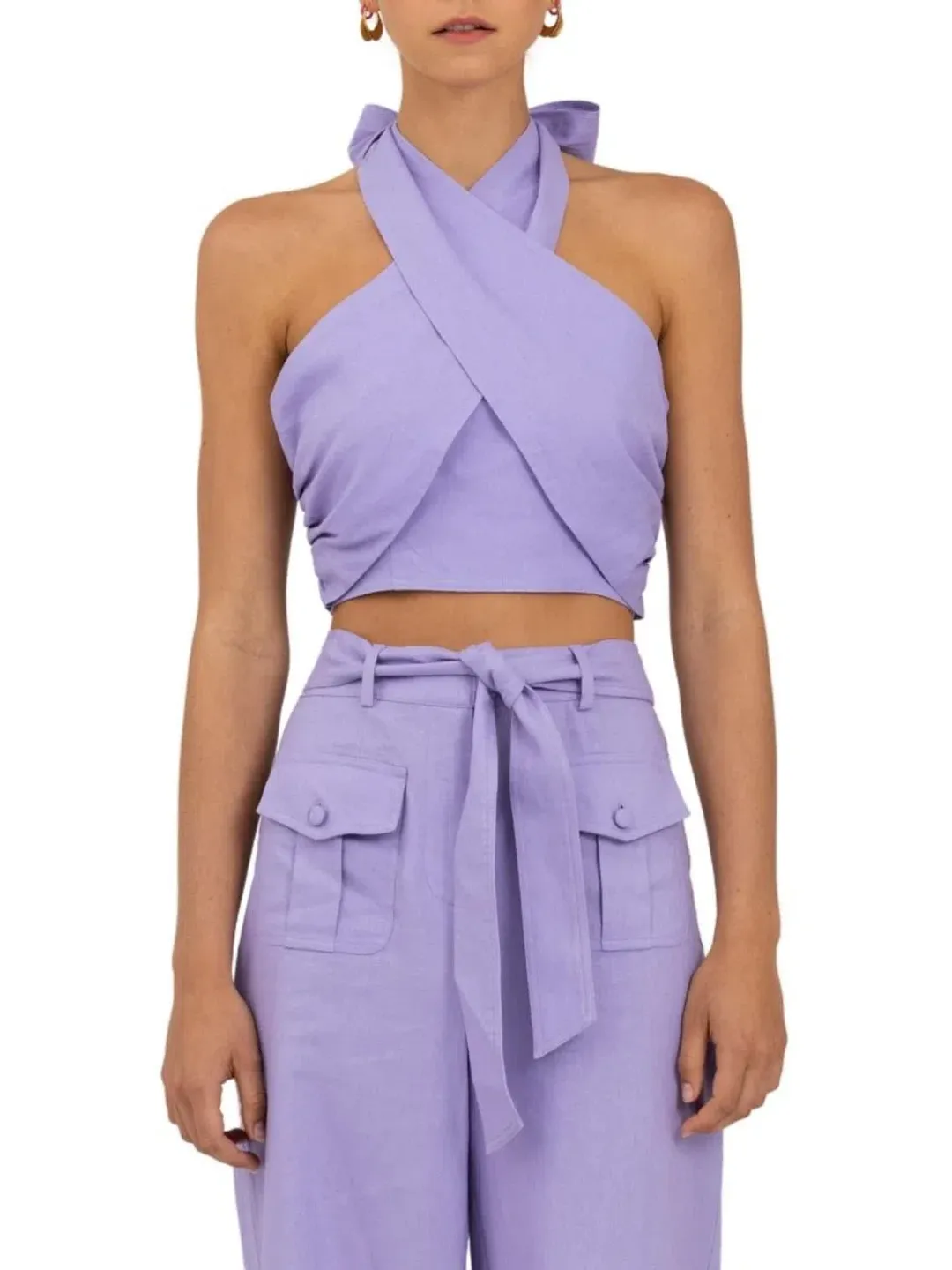 The Wolfgang Sahara Linen Set Lilac Size 6 for rent on The Volte - main image