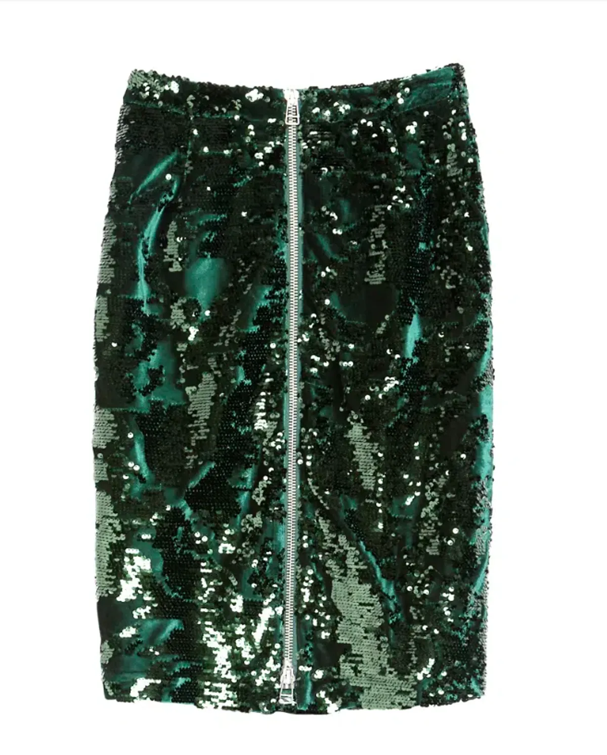 Suboo Suncoo Paris Green Sequin Skirt Size 8 - Image 2