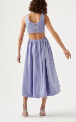 Aje Virginie Cut Out Midi Dress Purple Size 12 / L for rent on The Volte - image 3