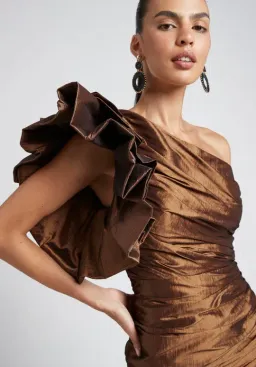 Sheike Mirage Mini Dress Brown Size 10 for rent on The Volte - image 2